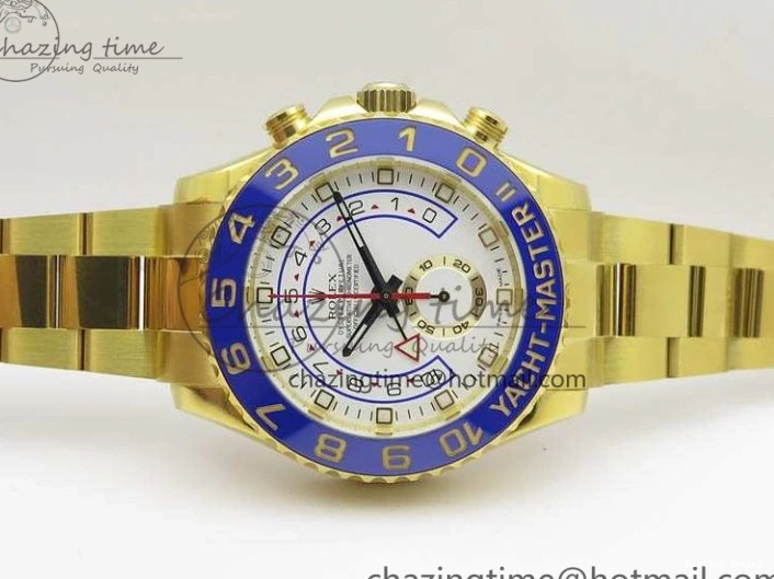 0228 YachtMaster II 116688 YG JF 1:1 Best Edition White Dial Blue Ceramic Bezel On YG Bracelet A Cozy 3577